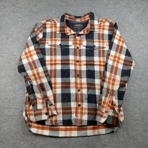 REI Cooperative Shirt‎ Mens Large Plaid Flannel Button Front Long Sleeve Casual